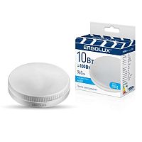 Лампа светодиодная LED-GX53-10W-GX53-4K 10Вт таблетка 4500К бел. GX53 180-240В ПРОМО Ergolux 15560