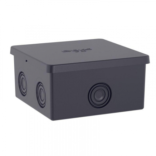 Коробка ответвит. с 6 кабельными вводами d20мм IP44 80х80х40мм черная DKC 53700B фото 2