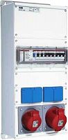 Бокс M32/2JFB CTFL с розеткамии фланцами в сборе металл IP44 ABB 2CMA100022R1000