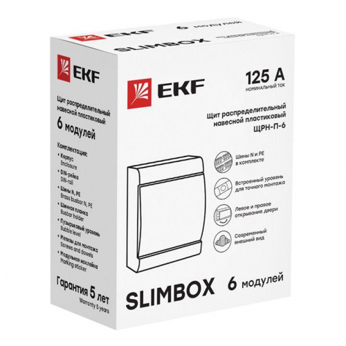 Щит ЩРН-П-6 "SlimBox" IP41 PROxima EKF sb-n-6 фото 4