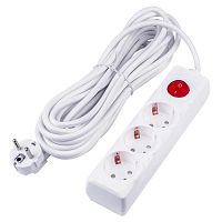 Удлинитель 3х7м с заземл. 16А Ultra S-GCU3-7B WHITE бел. Uniel UL-00010019