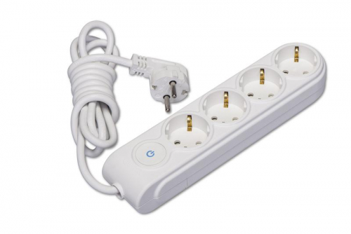 Удлинитель 4х7м с заземл. 16А IP20 с выкл. защ. шторки Makel N4310073