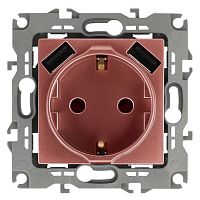 Розетка 16А 250В 2P+E с 2хUSB 5В-3А защ. шторки Эра12 медь 12-4109-14 ЭРА Б0047848