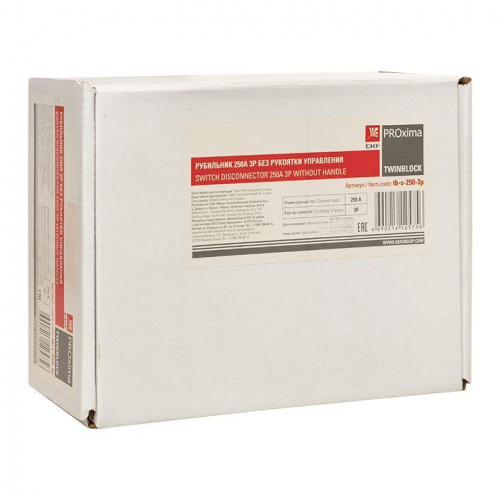 Рубильник 3п 250А без рукоятки управления TwinBlock PROxima EKF tb-s-250-3p фото 6