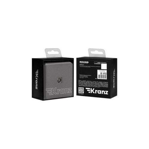 Розетка телевизионная TV СП ROUND MIELE титан Kranz KR-78-0723-2 фото 7