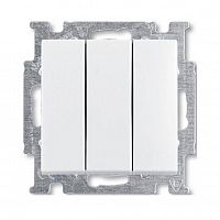Выключатель 3-кл. 1п СП Basic 55 16А IP20 с клавишей альп. бел. ABB 2CKA001012A2155