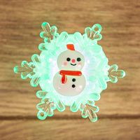 Фигура светодиодная "Снеговик на снежинке" 5.5х5.5см RGB Neon-Night 501-038