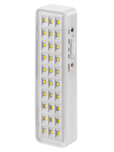 Светильник светодиодный аккумуляторный СБА 30 LED, DC, Li-ion 3,7 В 1 А*ч, 3-5 ч, пластик, Народный фото 2