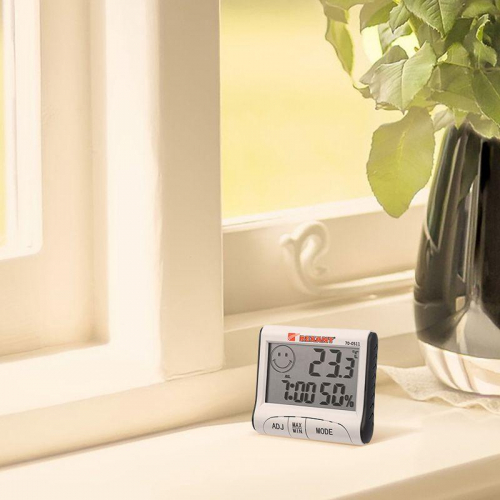 Термогигрометр комнатный с часами и функцией будильника (блист.) Rexant 70-0511 фото 11