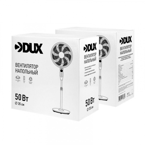 Вентилятор напольный 50Вт 7 лопастей д/у управление бел. DUX 60-0221 фото 10