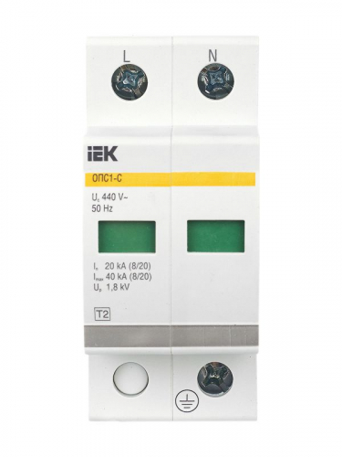 Ограничитель перенапряжения ОПС1-C 2P KARAT IEK MOP20-2-C фото 2