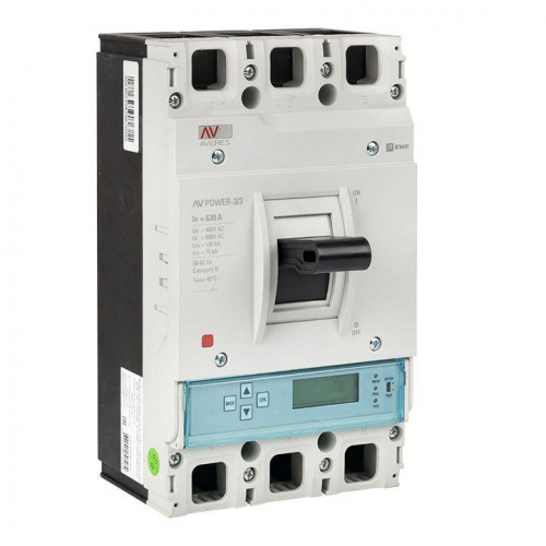 Выключатель автоматический 3п 630А 50кА AV POWER-3/3 ETU6.0 AVERES EKF mccb-33-630-6.0-av фото 6