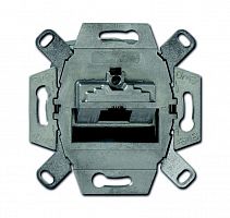 Механизм розетки комп. + телеф. 1 пост UAE 8 пол. RJ45 CAT.6E экранированная для 10-Gigabit/PoE+ Ethernet до 500МГц ABB 2CKA000230A0410