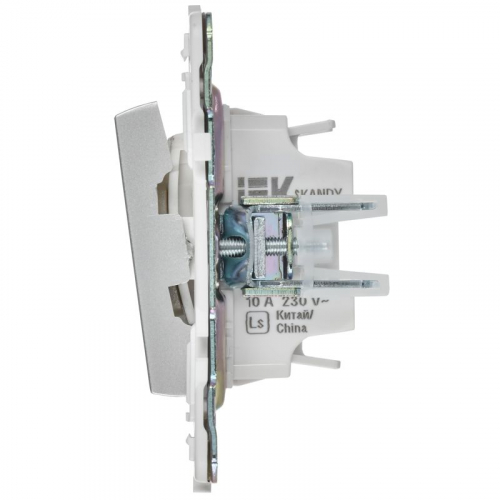 Выключатель жалюзи SKANDY 10А SK-V12S серебр. IEK SK-V15-0-10-K23 фото 5