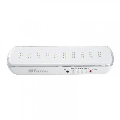 Светильник EM110 30 LED AC/DC аварийный бел. FERON 41532