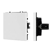 Заглушка поста ARL NOBE софт-тач SCT-MGG-SFPL-WH бел. кварц Arlight 061824(1)