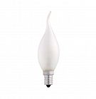 Лампа накаливания CT35 40W E14 frosted "Свеча на ветру" JazzWay 3321475