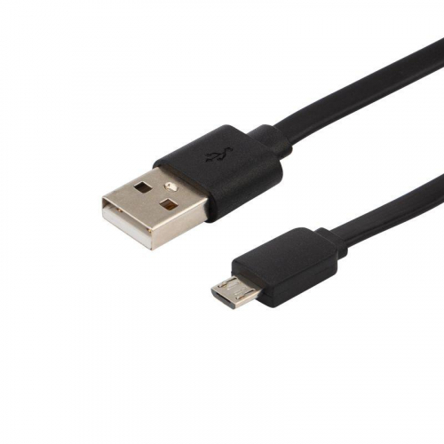 Кабель USB универс. microUSB шнур плоский 1м черн. Rexant 18-4270 фото 4