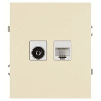 Розетка комбинированная СП Arktik RJ45 + TV 16А IP20 250В сл. кость Эра Б0070495