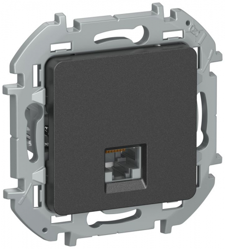 Розетка компьютерная IEKINSPIRIA RJ45 кат.6 UTP антрацит IEK 6738331