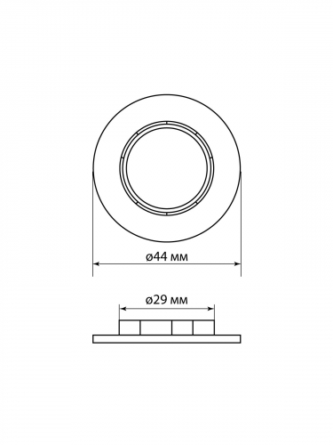 Кольцо для патрона Е14, термостойкий пластик, черный, TDM фото 4