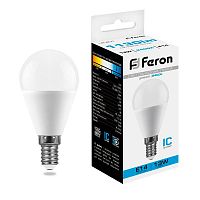 Лампа светодиодная LB-950 13Вт G45 шар 6400К E14 230В FERON 38103