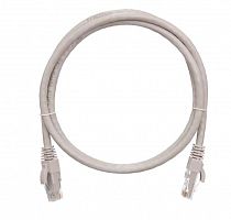 Шнур коммутационный U/UTP 4 пары кат.6 (класс E) 250МГц 2хRJ45/8P8C T568B заливной с защитой защелки мж BC (чистая медь) 24AWG (7х0.205мм) PVC нг(А) сер. 2м NIKOMAX NMC-PC4UE55B-020-GY
