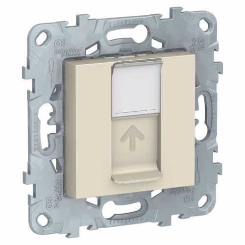 Механизм розетки компьютерная UNICA NEW RJ45 одиноч. кат.6 UTP антрацит SchE NU541554