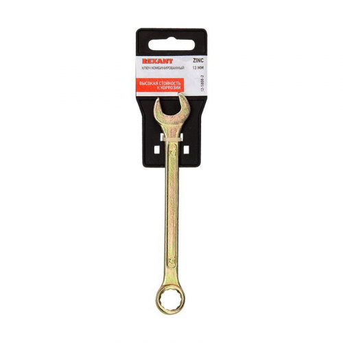 Ключ комбинированный 13мм желт. цинк Rexant 12-5808-2 фото 2