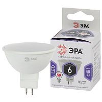 Лампа светодиодная LED MR16-6W-860-GU5.3 MR16 6Вт софит GU5.3 холод. бел. ЭРА Б0049069