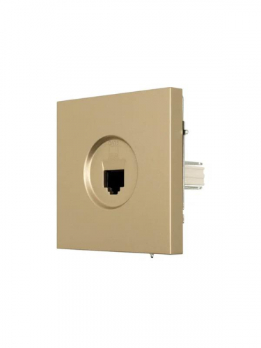 Розетка компьютерная 1-м СП ZIMA IP20 механизм зол. LEZARD 704-3688-140 фото 2