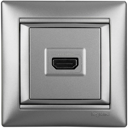 Механизм розетки СП HDMI Valena алюм. Leg 770285 фото 9