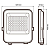 Прожектор светодиодный PFL-V 500Вт IP65 6500К СДО черн. Pro+ JazzWay 5064089