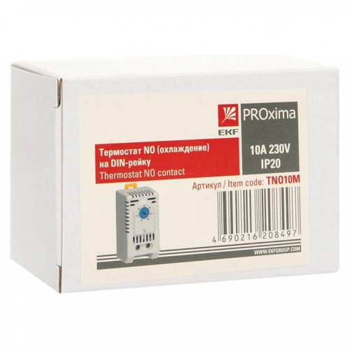 Термостат NO (охлаждение) на DIN-рейку 10А 230В IP20 PROxima EKF TNO10M фото 2