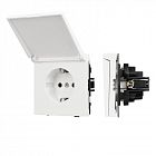 Розетка 1-м СП SCT-TENDO-MCP-SFPL-WH 16А IP44 230В влагозащ. механизм Arlight 054602