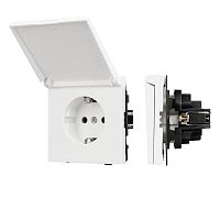 Розетка 1-м СП SCT-TENDO-MCP-SFPL-WH 16А IP44 230В влагозащ. механизм Arlight 054602