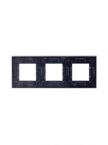 Рамка 3-м 2мод. Zenit стекло жемчуж. ABB 2CLA227300N3501 фото 3
