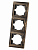 Рамка 3-х постовая вертикальная старинная бронза "Лама" TDM
