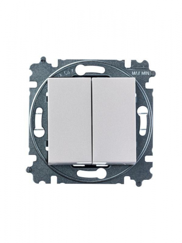 Переключатель 2-кл. СП Levit IP20 жемчуж./ледяной ABB 2CHH595245A6068 фото 2