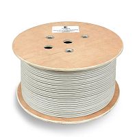 Кабель витая пара F/UTP кат.6 4х2х23AWG solid PVC нг(А)-LS FTP-4P-Cat.6-SOLID-GY сер. (уп.305м) Cabeus 8947c