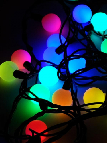 Гирлянда "Шарики" OLDBL070-RGB-E 100LED RGB 15м IP44 соединяемая SHLights 4690601042040 фото 3