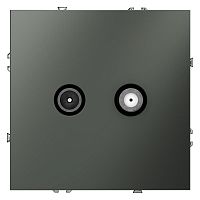 Розетка телевизионная оконечная TV + SAT 2-м СП S70 механизм титан Voltum VLS060406