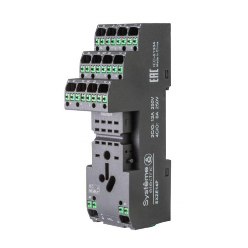 Розетка для реле 2/4СО 12/6А separated SE SXZE14P