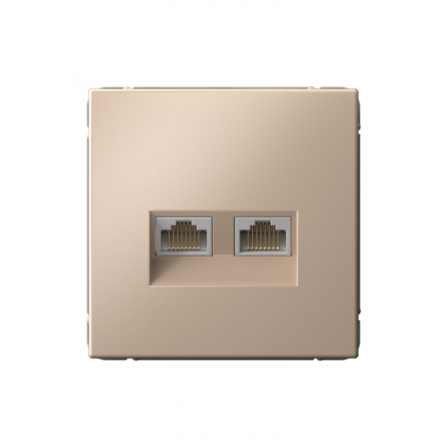 Розетка компьютерная 2-м ArtGallery RJ45 + RJ45 кат.5E механизм песочн. SE GAL001285