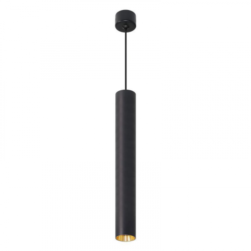 Светильник ML1018 35Вт 230В MR11 D40хH250 потолочн. на подвесе черн. + зол. FERON 51387