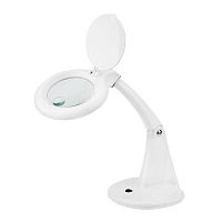 Лупа настольная 3D+12D с подсветкой 40 SMD LED d100мм бел. Rexant 31-0243