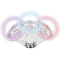 Лампа светодиодная для растений LED-A60-10W/SPM3/E27/CL PLP35WH MULTIPLANT 10Вт E27 форма "A" три спектра для проращ. роста и цветения прозр. Uniel UL-00011438