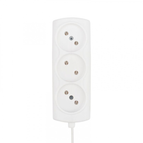 Удлинитель 3х1.5м без заземл. 6А IP20 Standard ШВВП 2х0.75 бел. PROCONNECT 11-7206