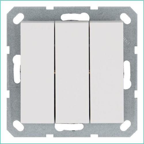 Выключатель 3-кл. 10А IP20 механизм бел. глянцевый Jasmart G3031W