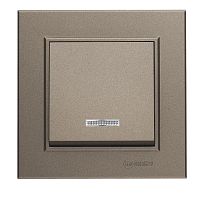 Выключатель 1-кл. СП Karea 10А IP20 зел. с подсветкой Makel 56052021